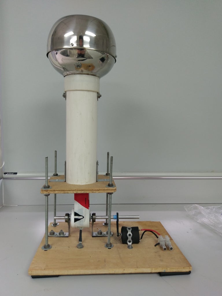 Diy 40000 Volt Van Der Graaff (Battery Powered) - Youtube