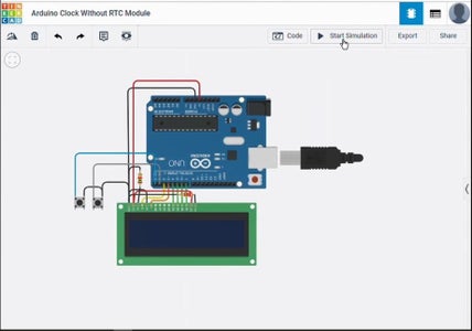 Arduino Digital Clock Without RTC Real Time Clock Module on Tinkercad ...