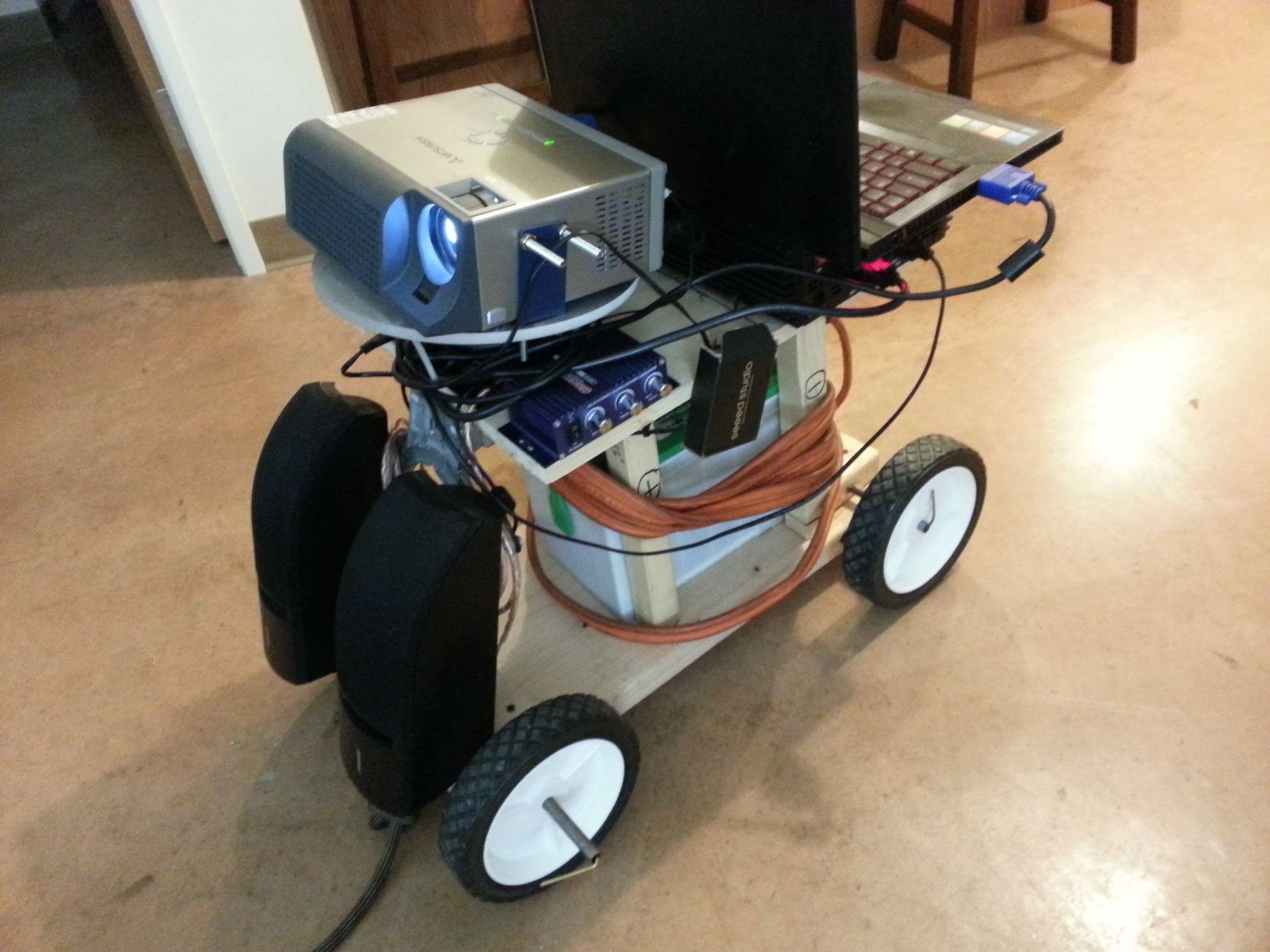 Portable Outdoor Projection Cart Instructables