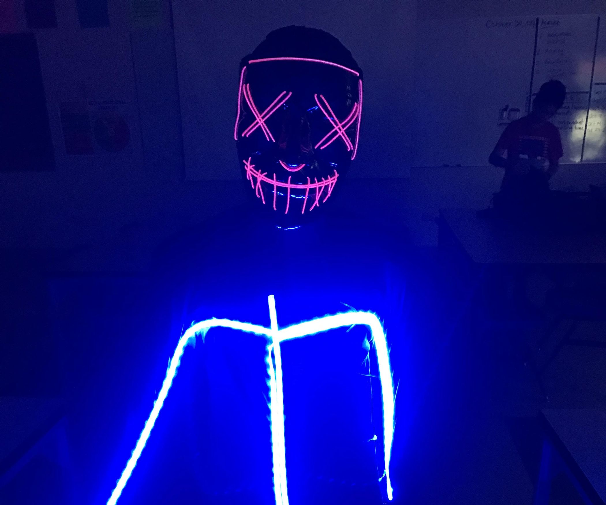DIY LED Glow in the Dark Stickman Costume 6 Steps (with Pictures
