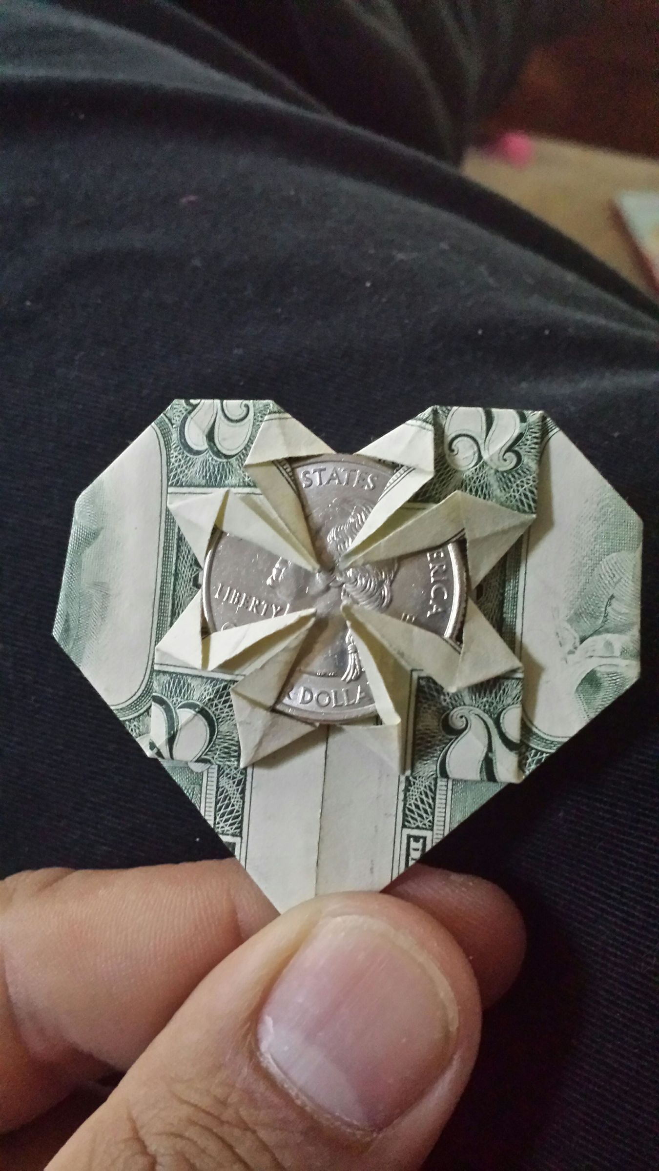 Dollar Bill Origami Heart 8 Steps (with Pictures) Instructables