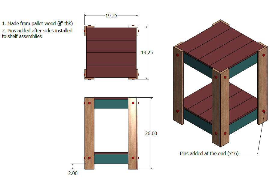 Pallet End Table 10 Steps With Pictures Instructables Pallet End Table 10 Steps With, Pallet Side Table Plans