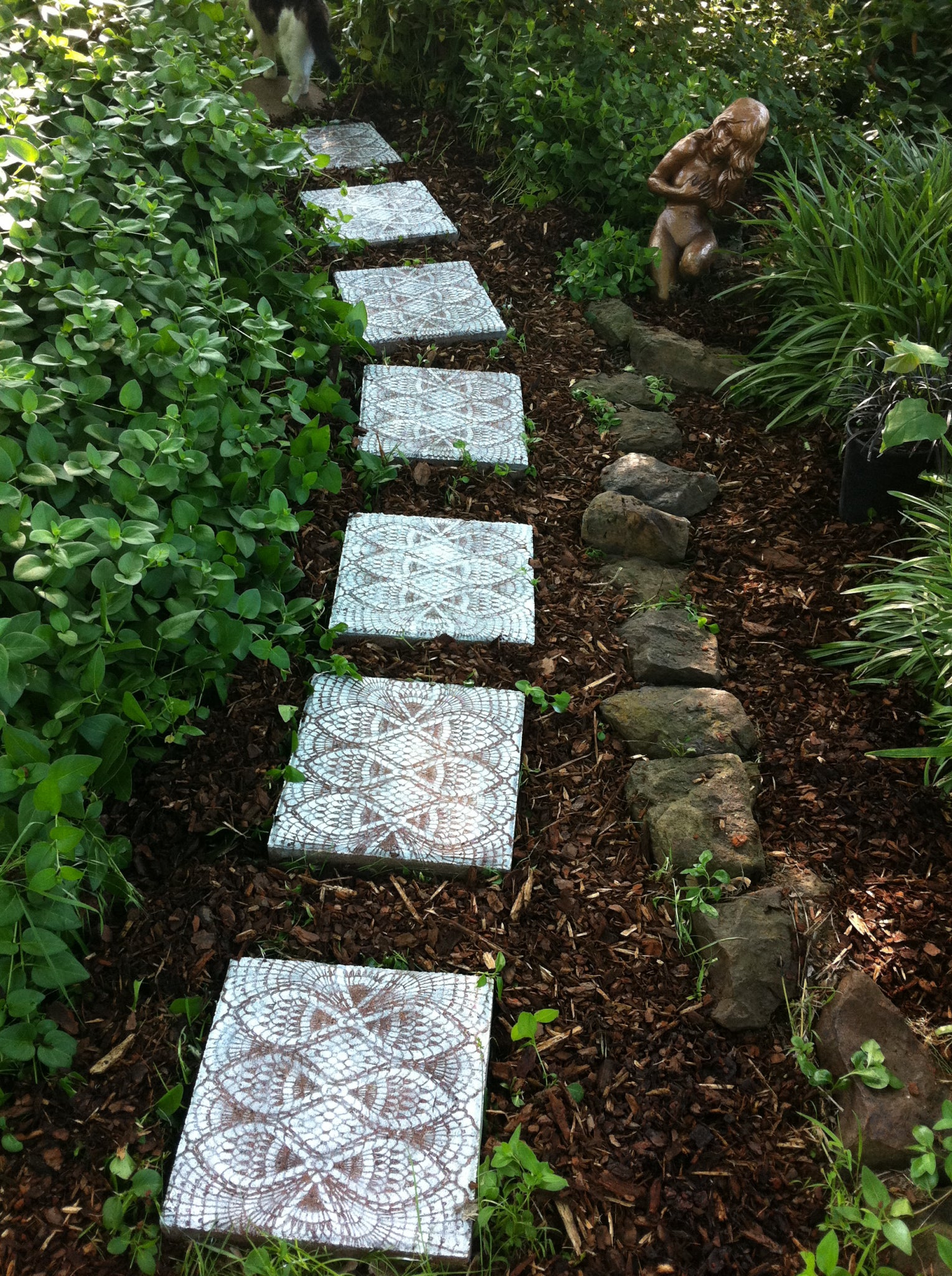 How To Make Lace Like Stepping Stones 11 Steps With Pictures Instructables How To Make Lace Like Stepping Stones, What Type Of Paint Should I Use For Outdoor Stepping Stones