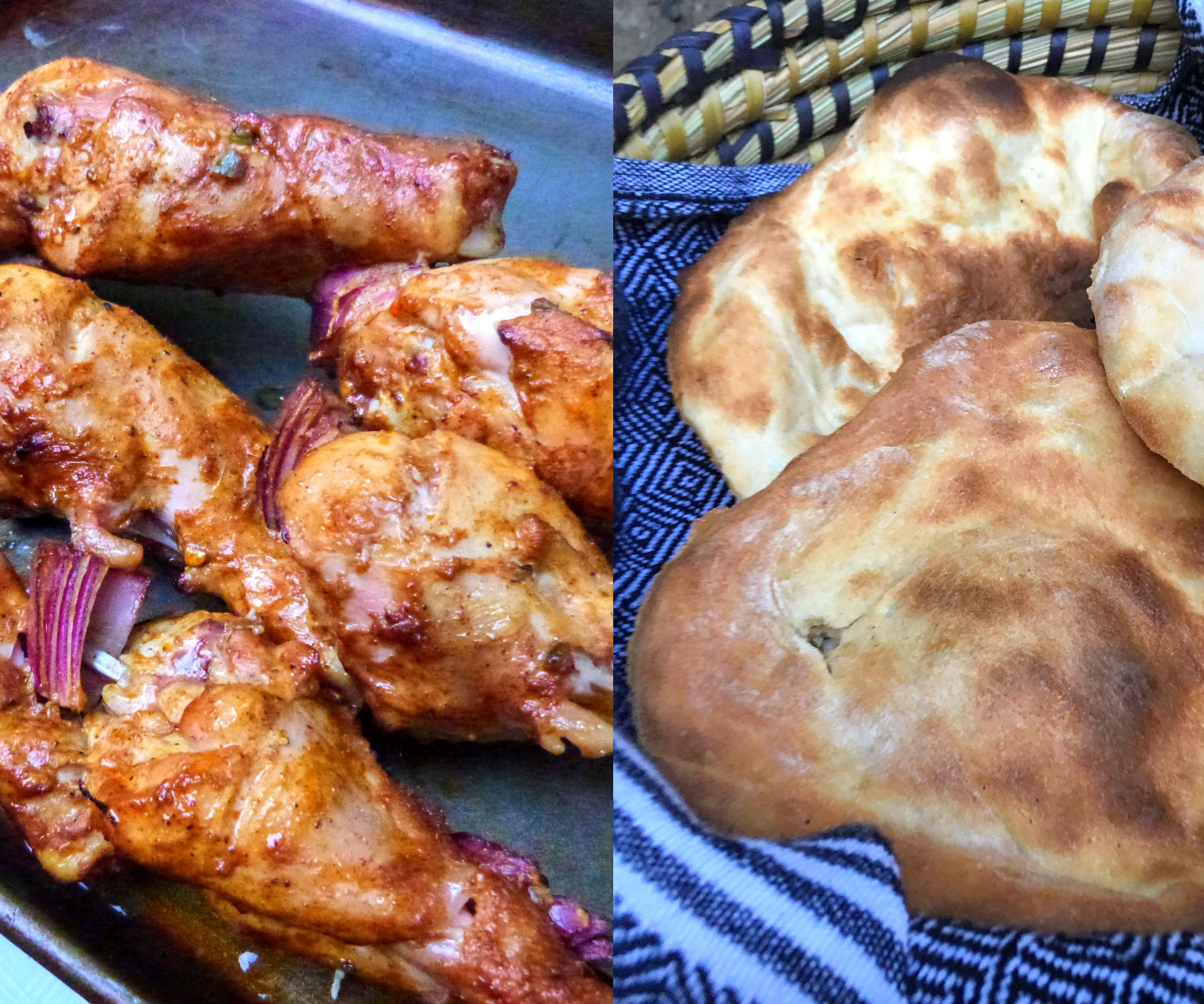 Tandoori Chicken & Naan in a Tandoor
