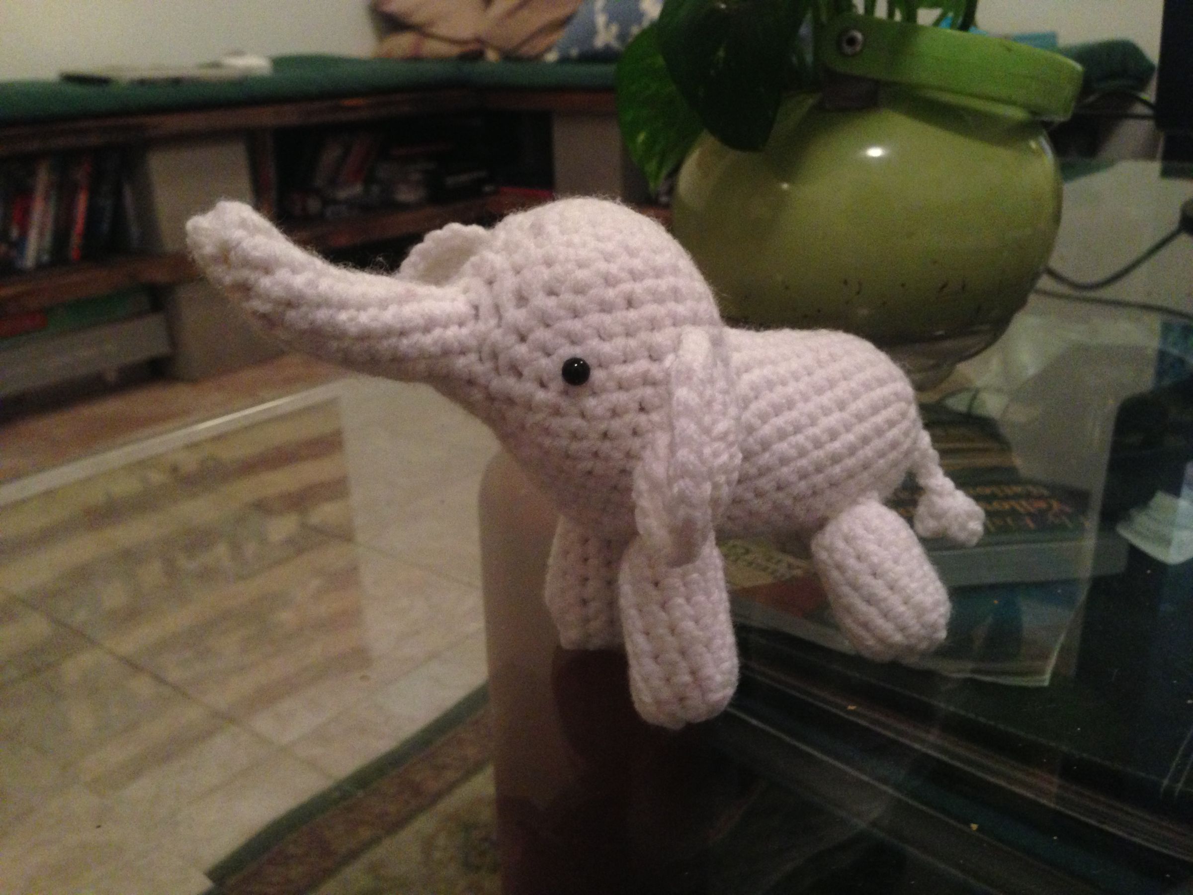 crochet elephant mobile