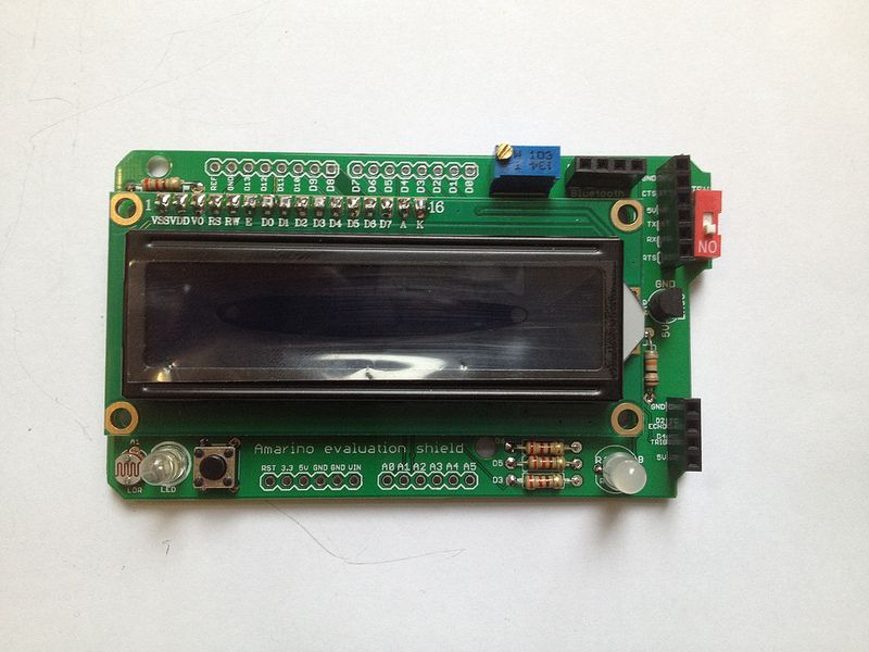 DIY guide for Make Amarino evaluation shield for Android-Arduino-Bluetooth Experiments with step-by-step instructions