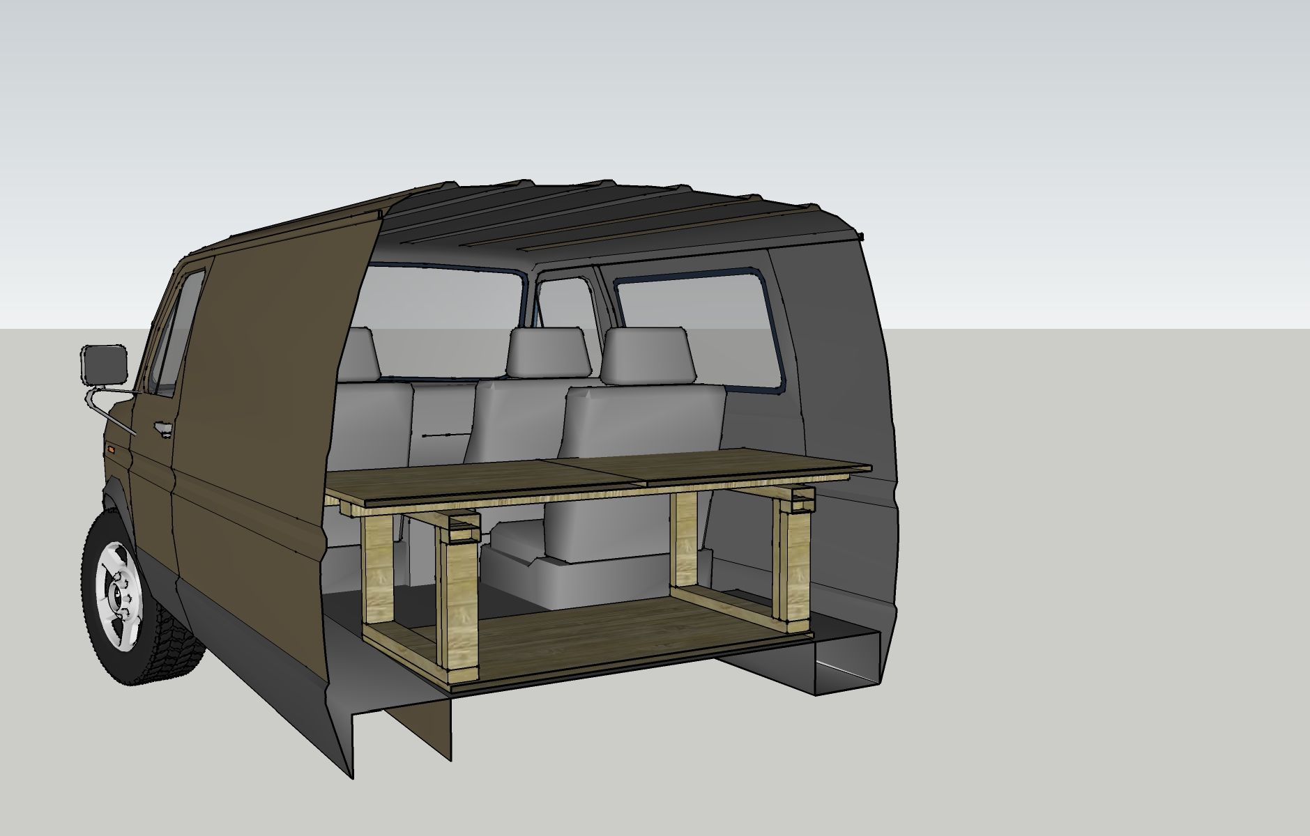 Build a Bed in the Back of Your Van 4 Steps (with Pictures