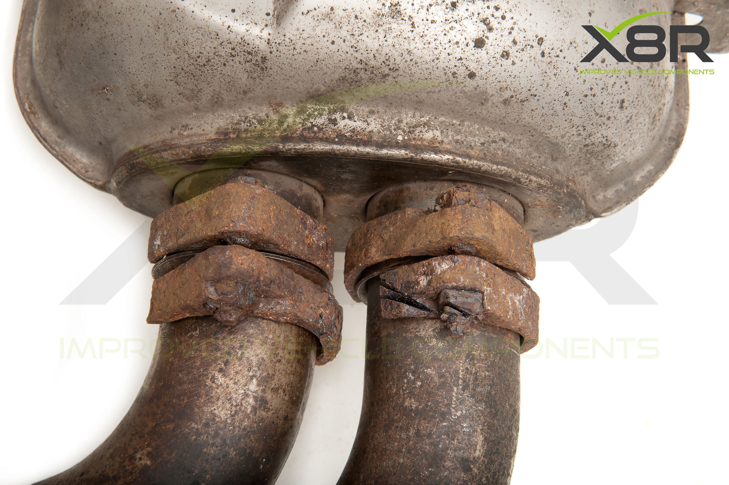 BMW E46 M3 Exhaust Muffler Back Box Flange Rusted Corroded Flanges