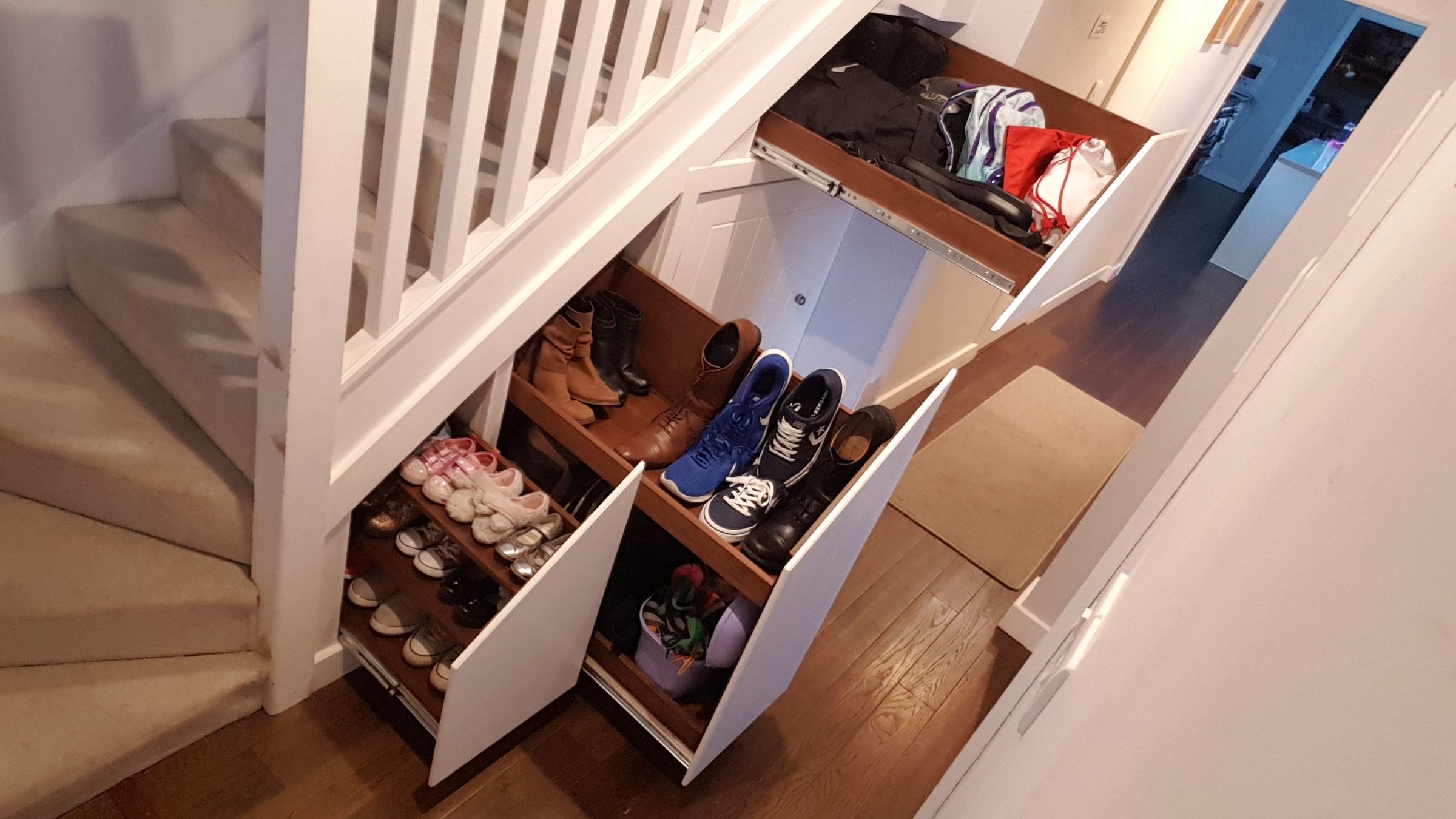Under Stairs Hidden Storage Drawers 15 Steps (with Pictures