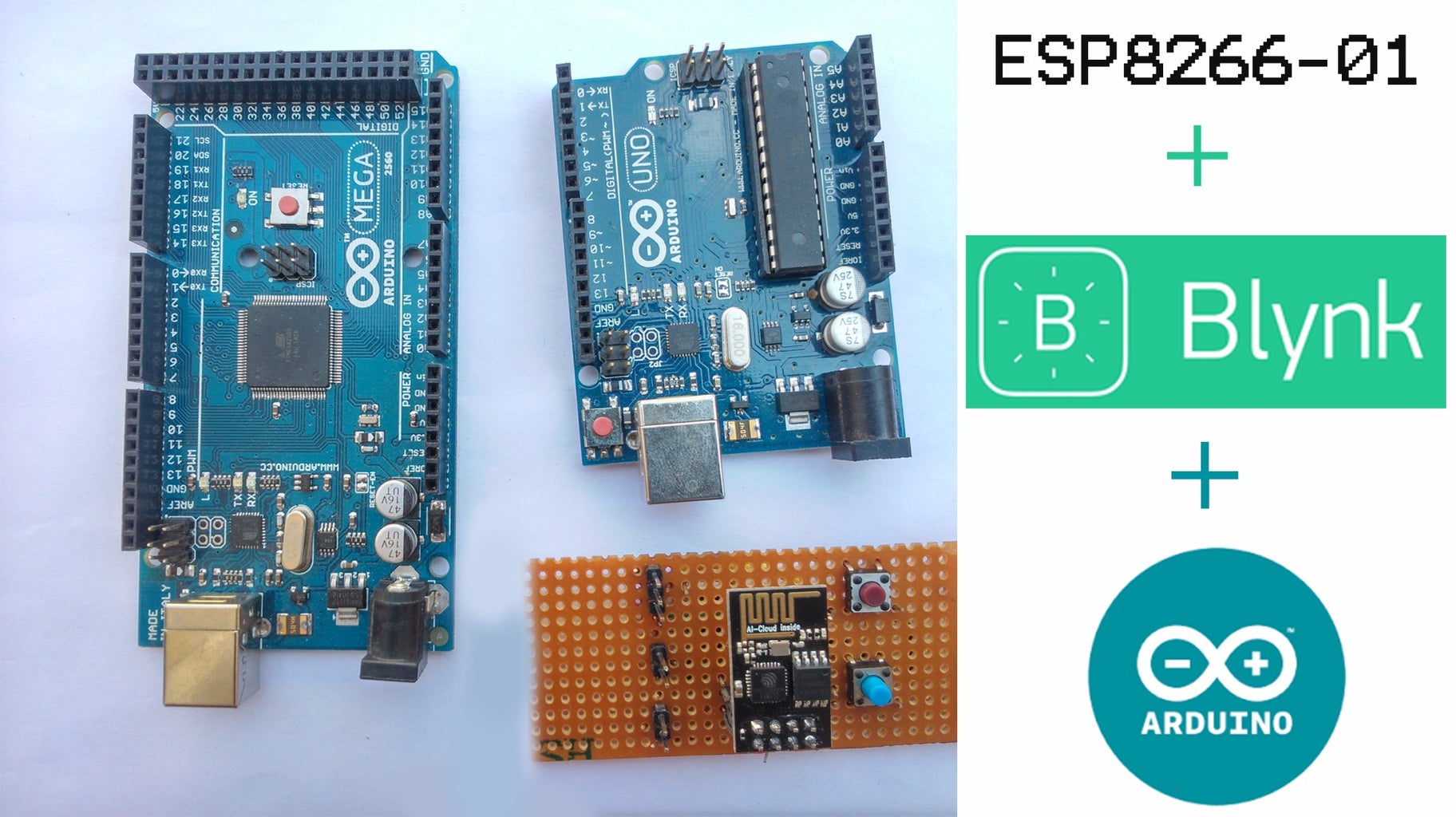 Connecting ESP8266-01 to Arduino UNO/ MEGA and BLYNK : 10 Steps (with ...