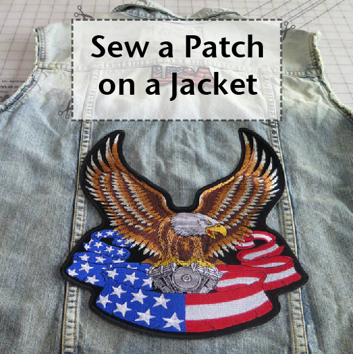 sew a patch on a jacket