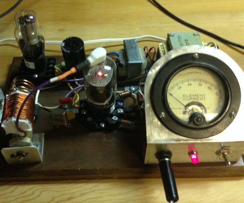 40m qrp transmitter using a 6cu6 tube DIY Project DIY Project Image