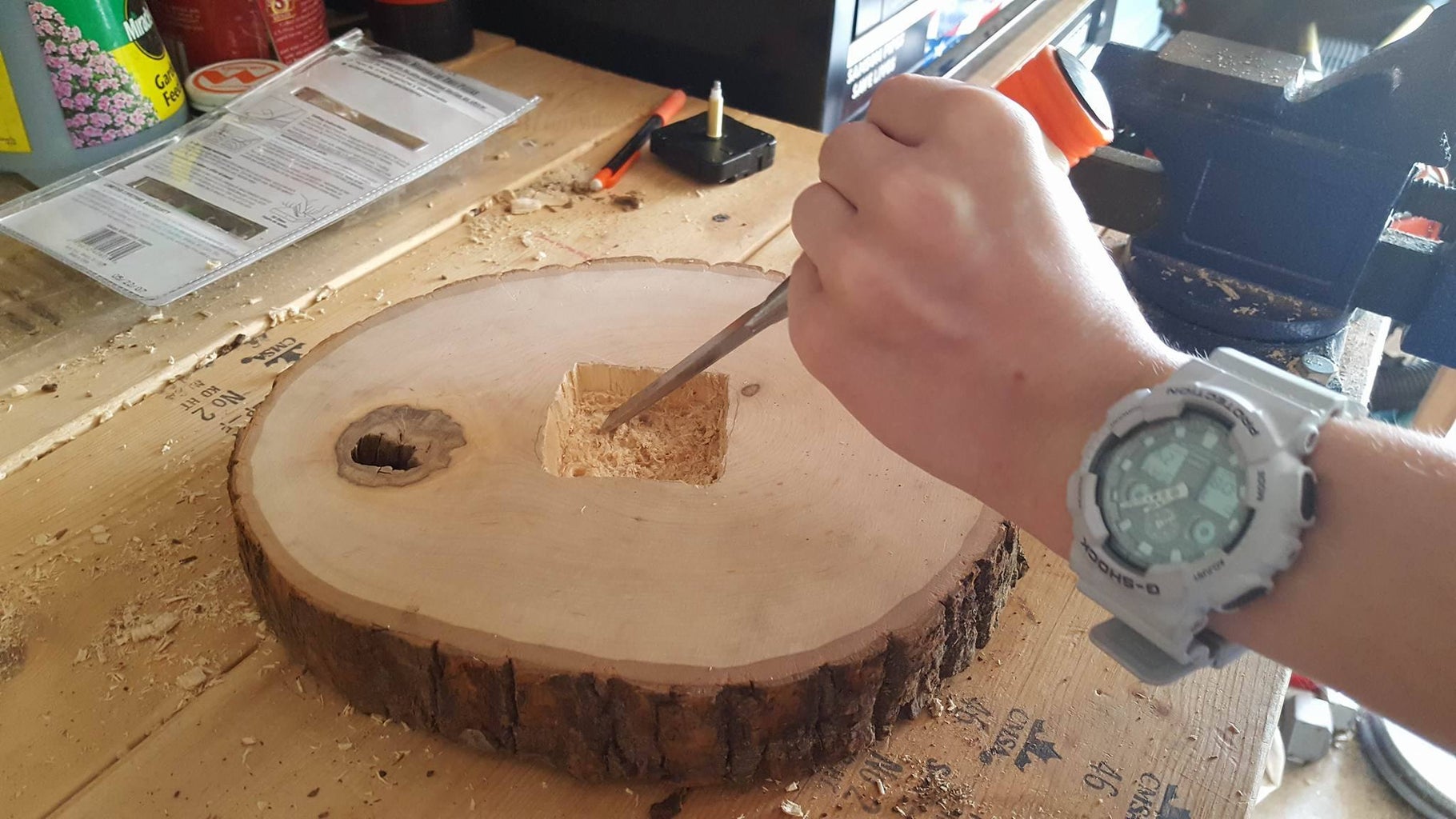 Step-by-step guide to building a natural wood clock