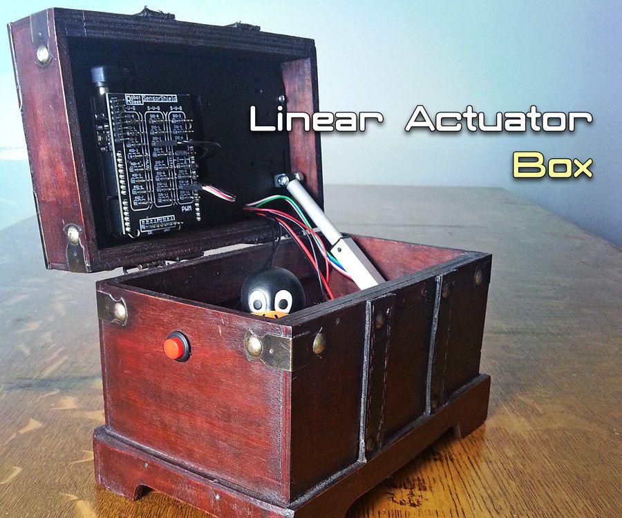 DIY guide for Automatically Opening / Closing a Box With a Linear Actuator and Arduino with step-by-step instructions