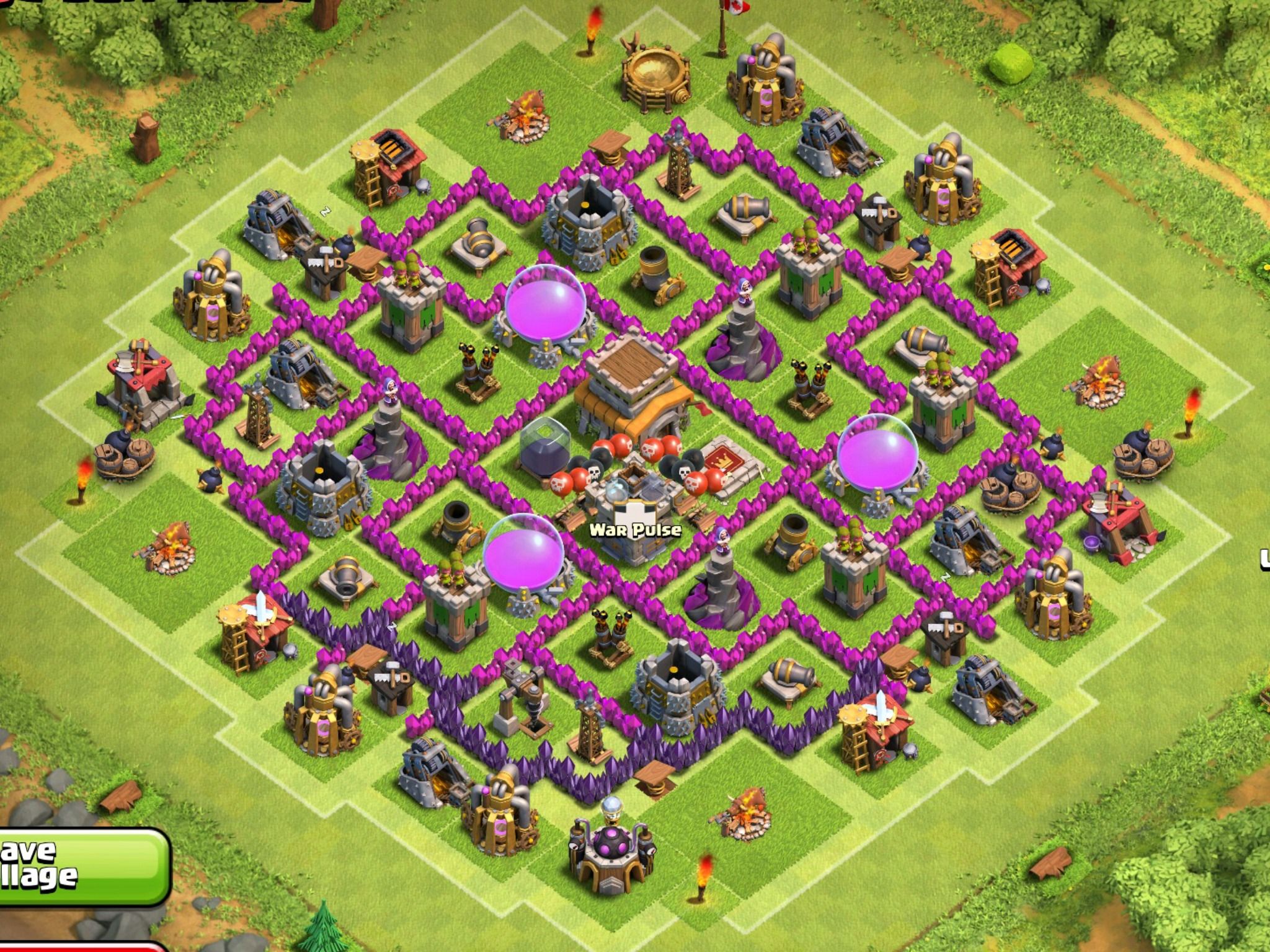 Clash Of Clans Hybrid Base 4 Steps Instructables