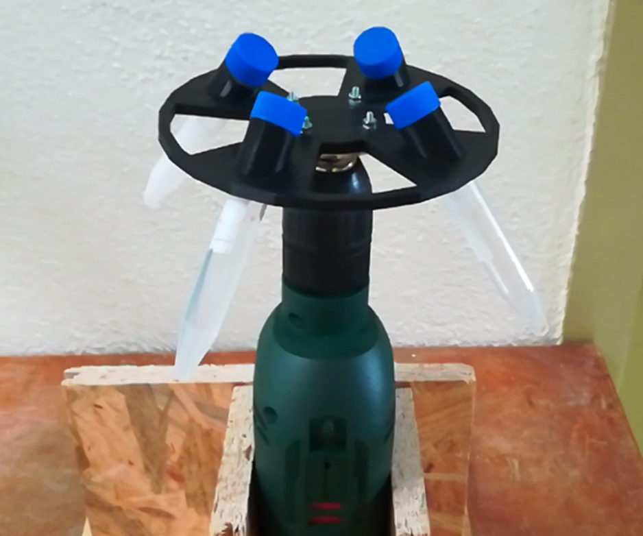 Drillpowered Centrifuge 6 Steps Instructables