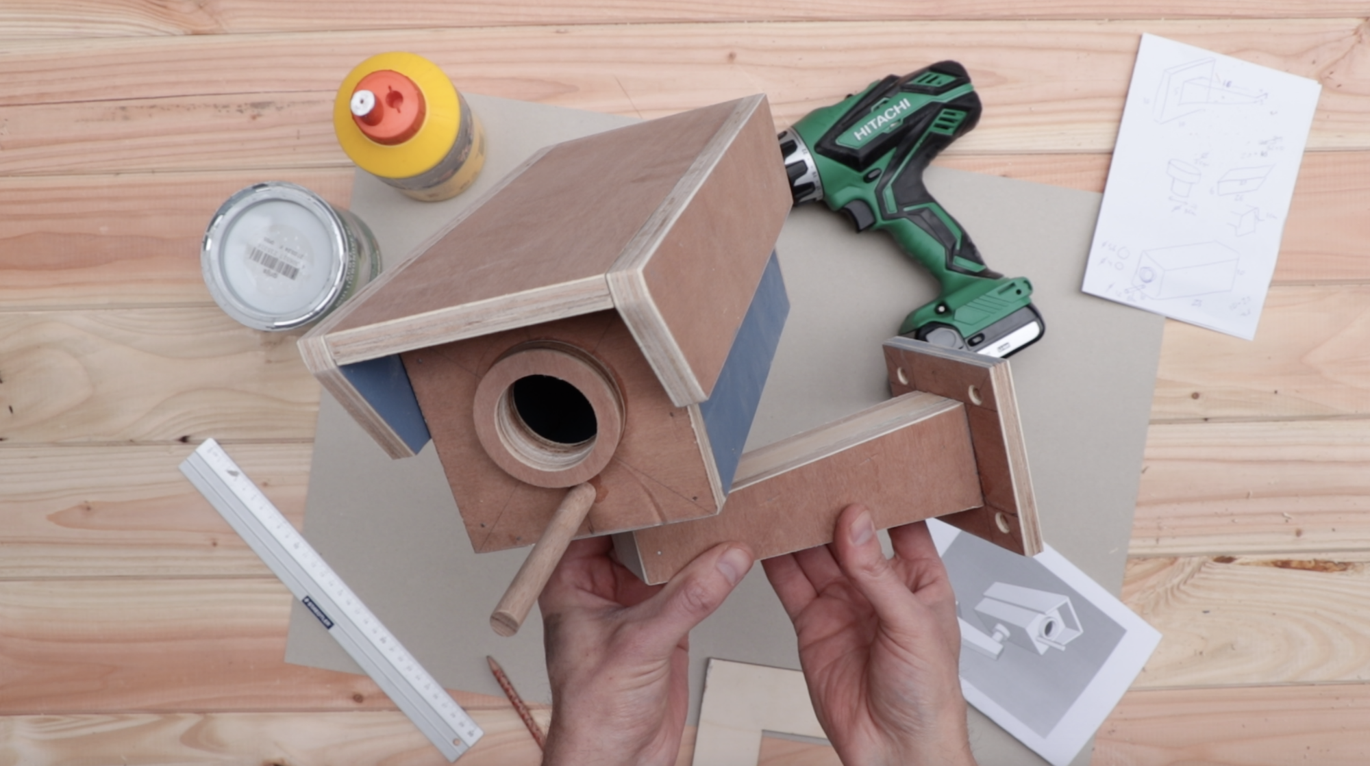 Fake Security Camera Birdhouse Made From Scrapwood 5 Steps (with