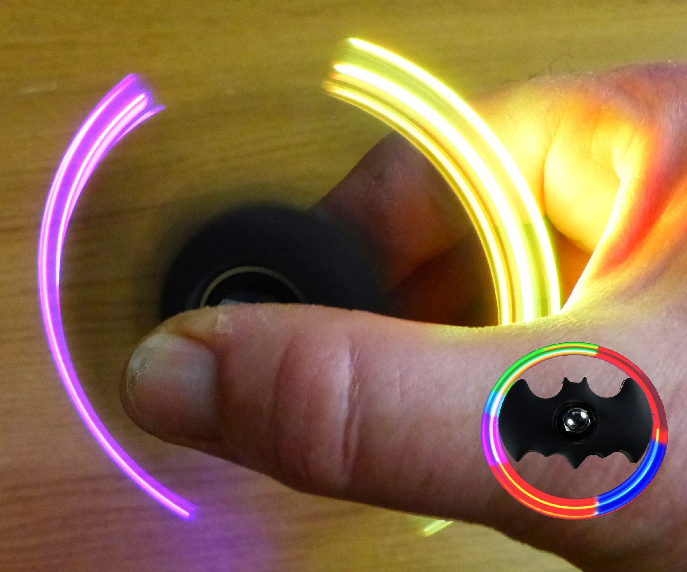 Batman Led Fidget Spinner : 10 Steps 