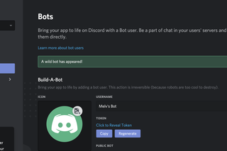 an interactive bot in discord