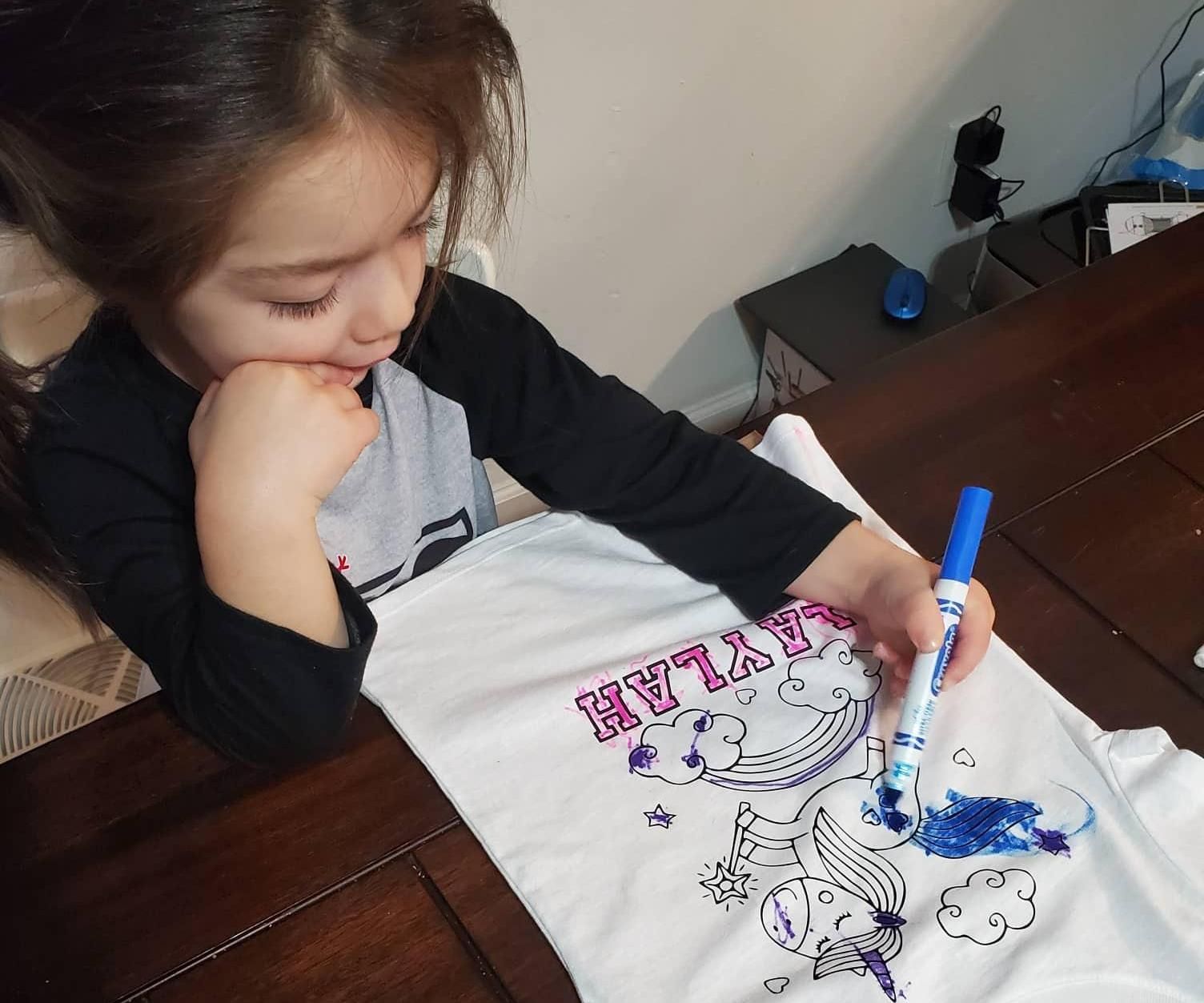 coloring shirts cricut