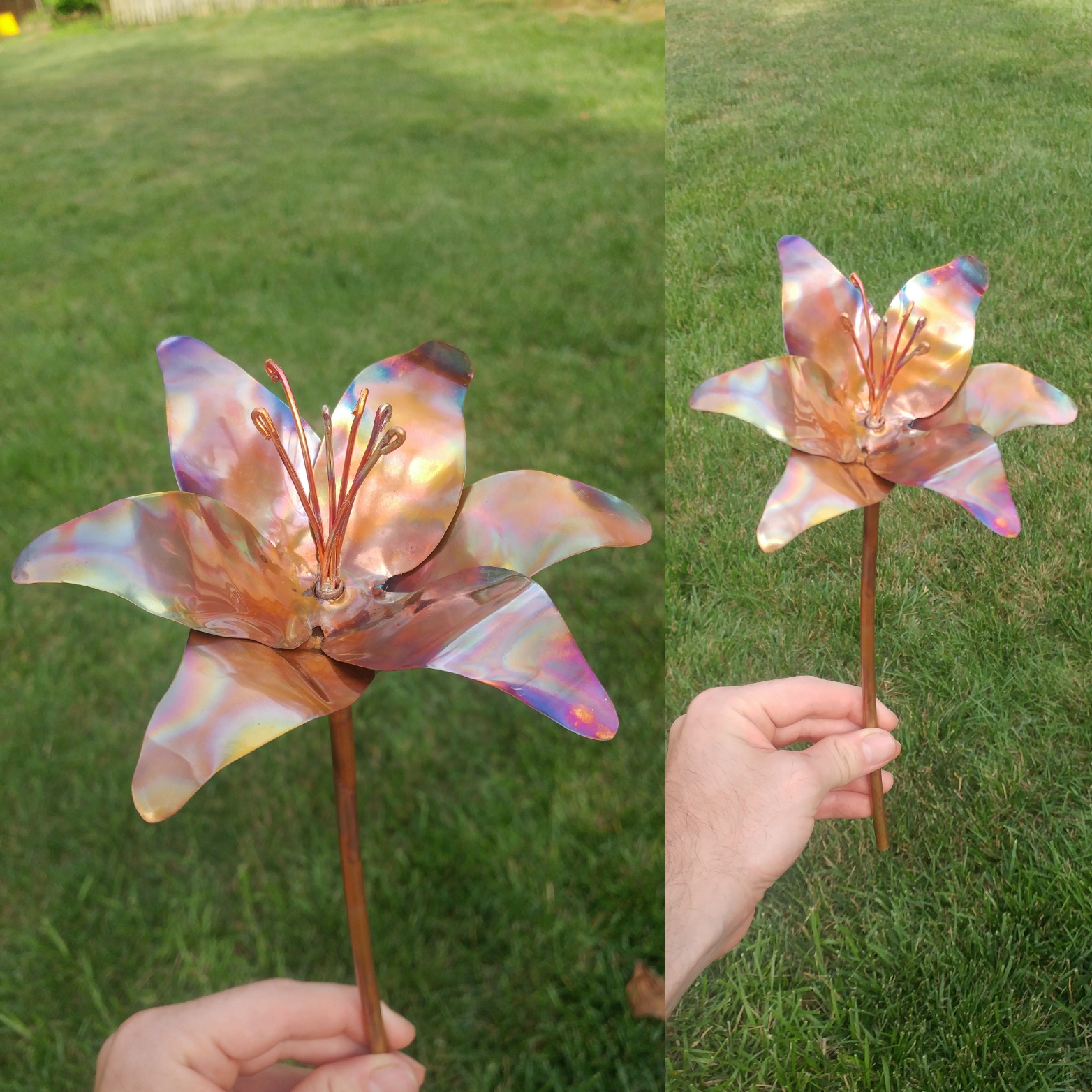 Rainbow Copper Flower 4 Steps (with Pictures) Instructables