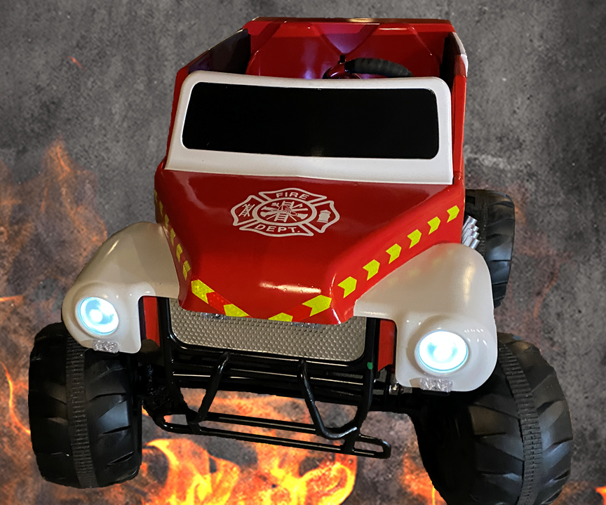 Monster Fire Truck From Salvaged Grave Digger Power Wheel 8 Steps