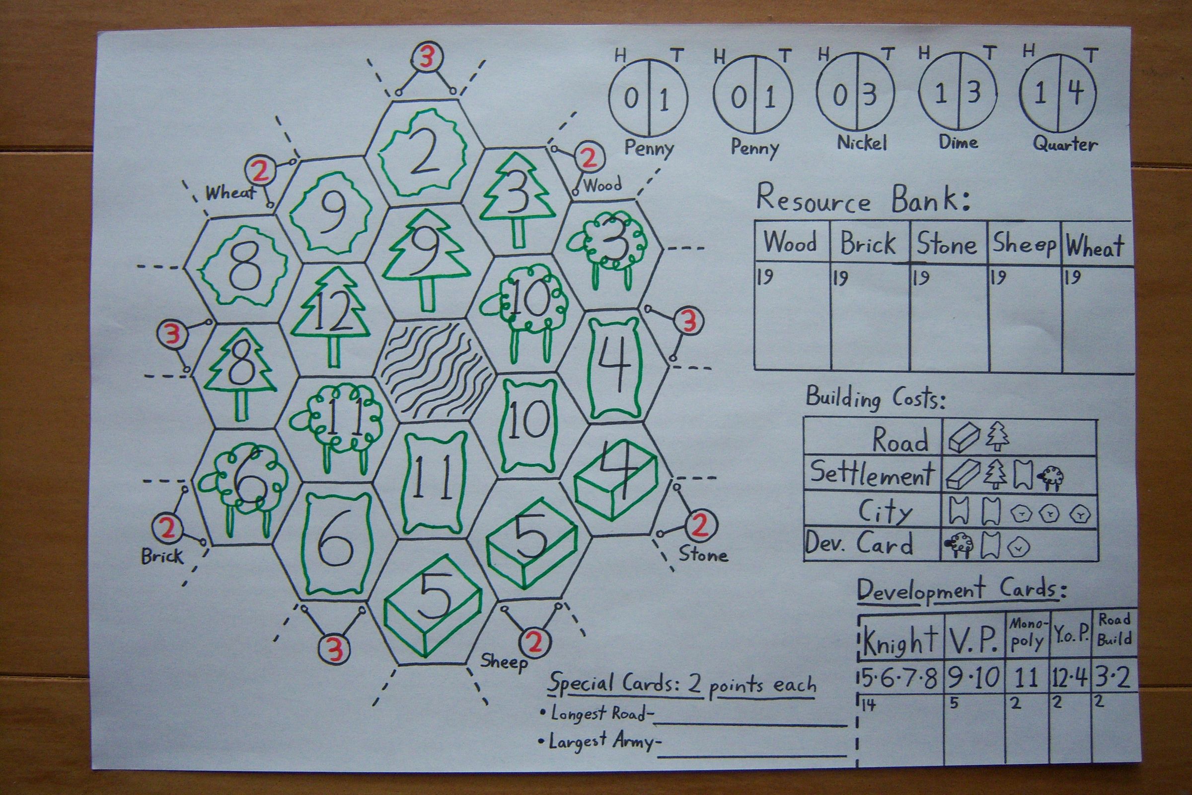 Pen & Paper Catan - for Emergencies : 6 Steps (with Pictures) -  Instructables