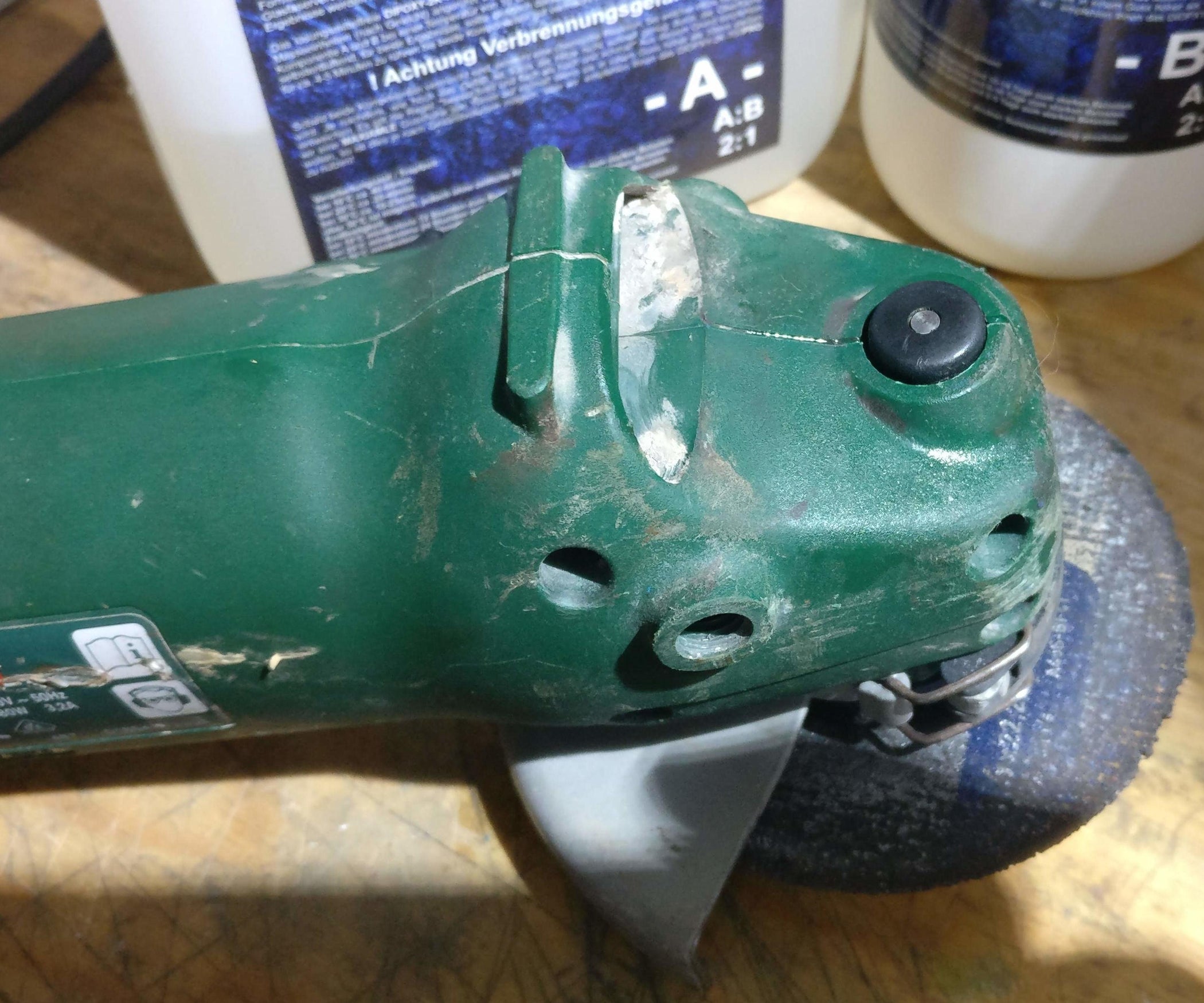 Angle Grinder Fix Using Epoxy Resin 6 Steps Instructables