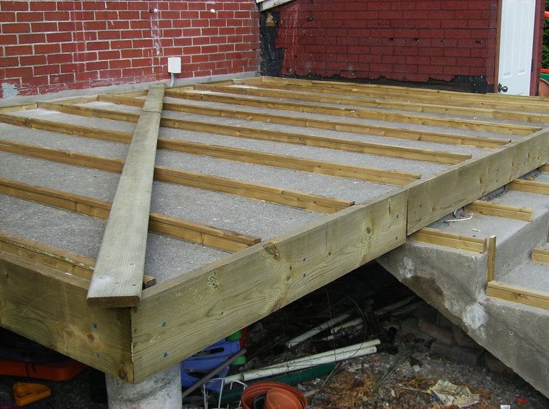 Building A Wooden Deck Over A Concrete One 6 Steps With Pictures Instructables