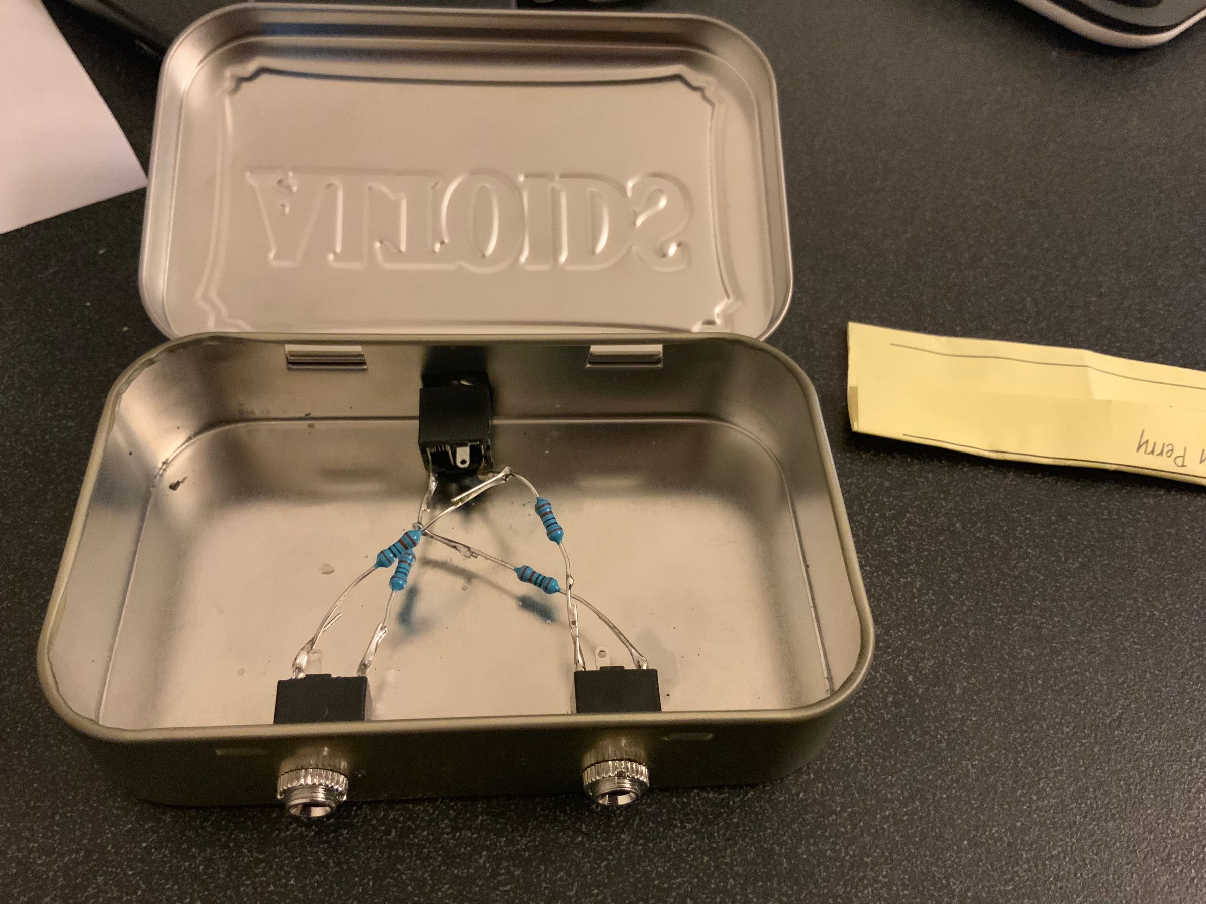 Altoids Tin 1/8" Stereo Mixer