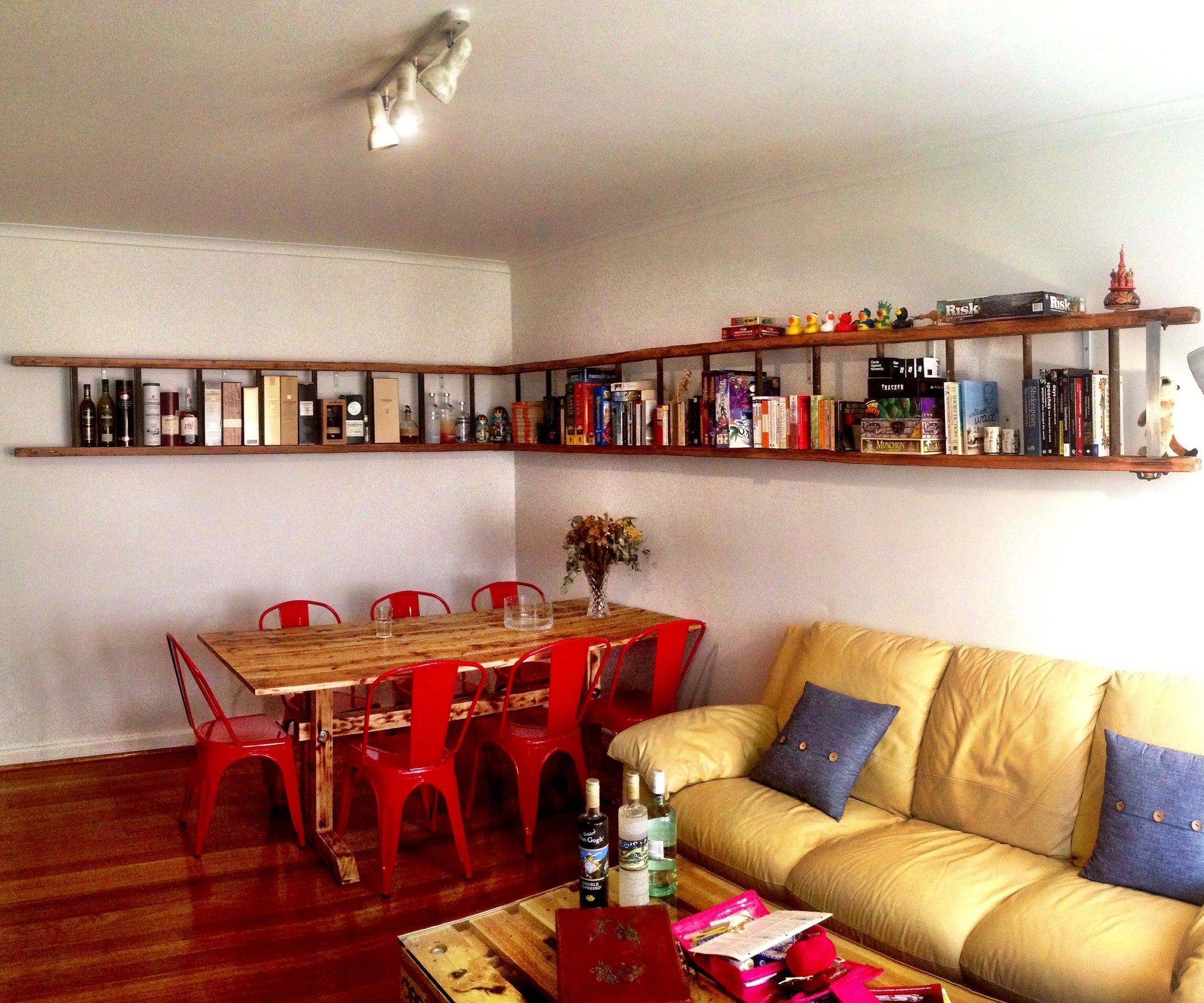 Wallmounted Horizontal Ladder Shelf 11 Steps (with Pictures