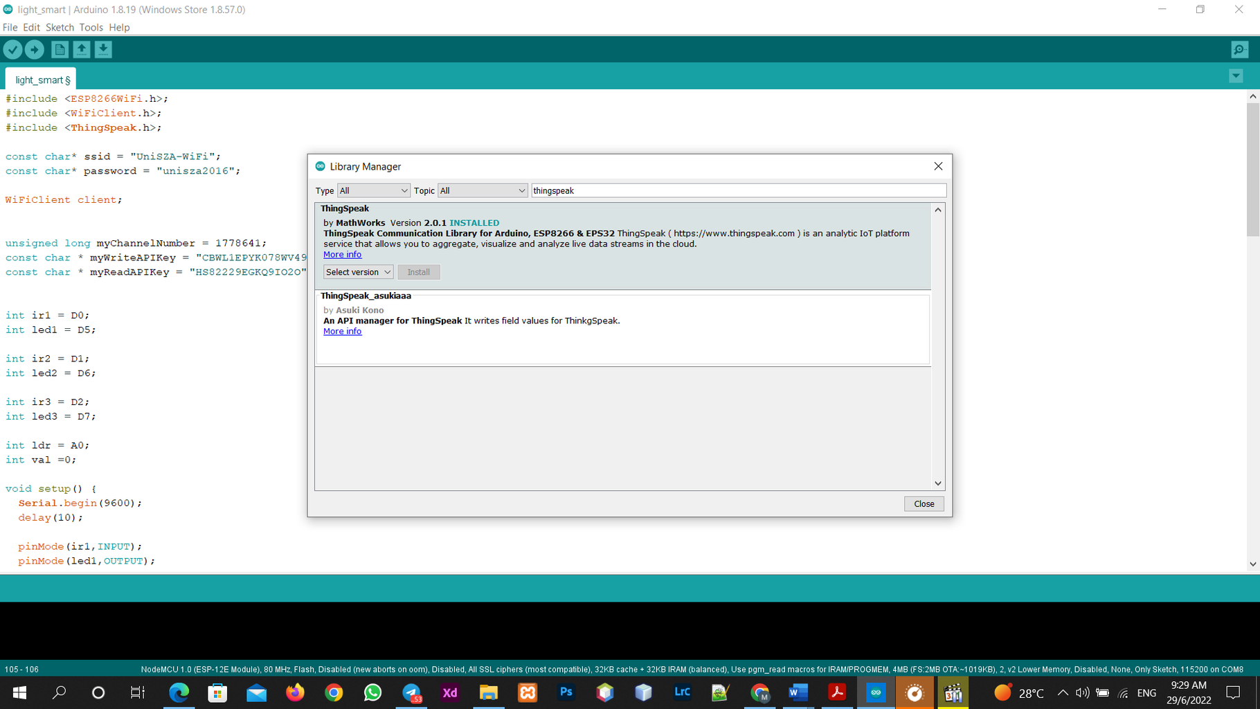 Smart Street Light Using NodeMCU and IOT ThingSpeak : 6 Steps ...