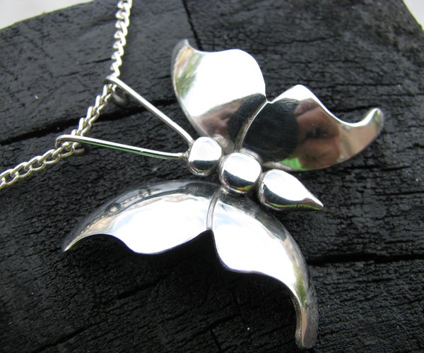 Steel Butterfly Pendant