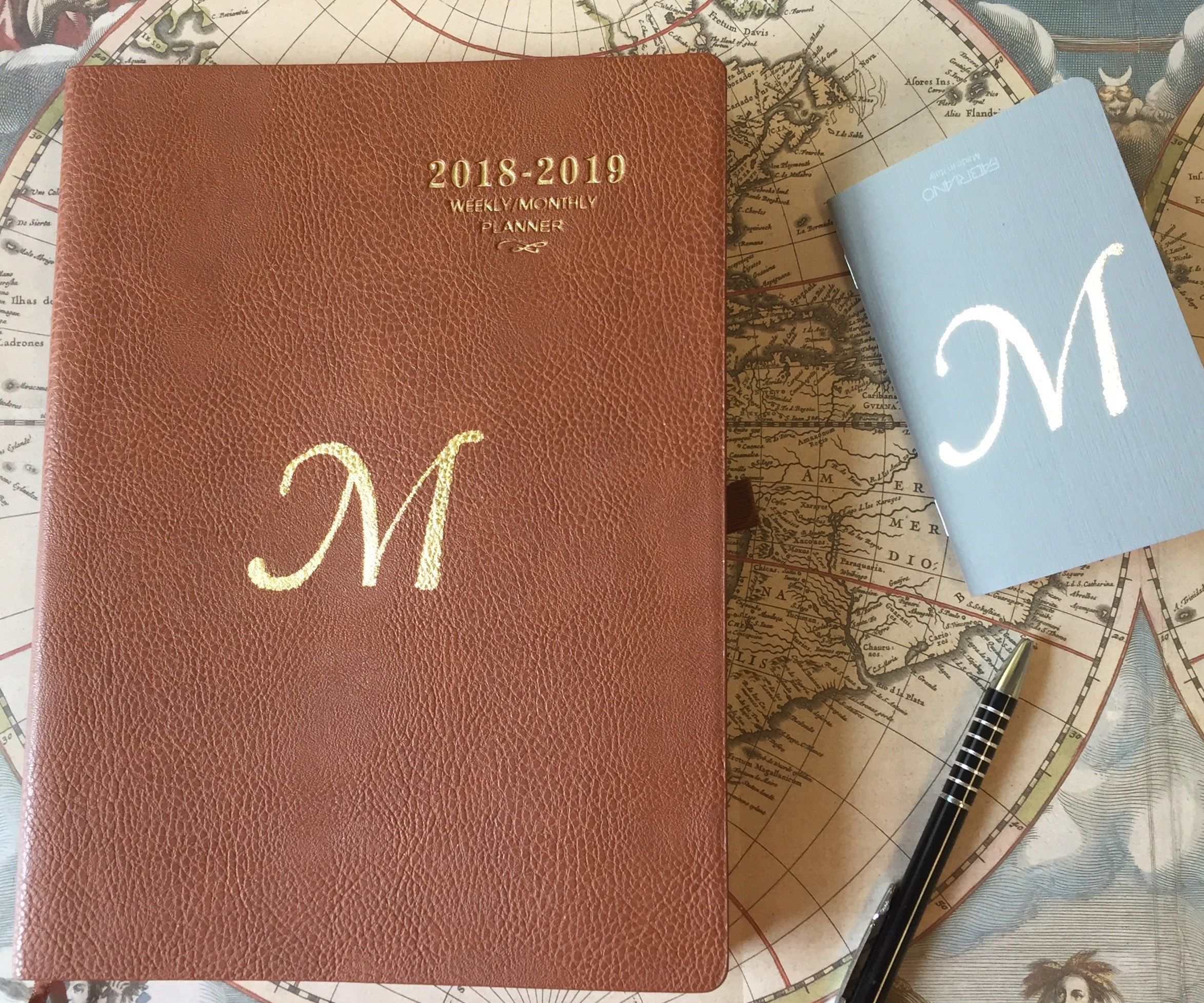 A Golden Year - Stencil Gilding a Planner With Miniatum Flexible Gold Size