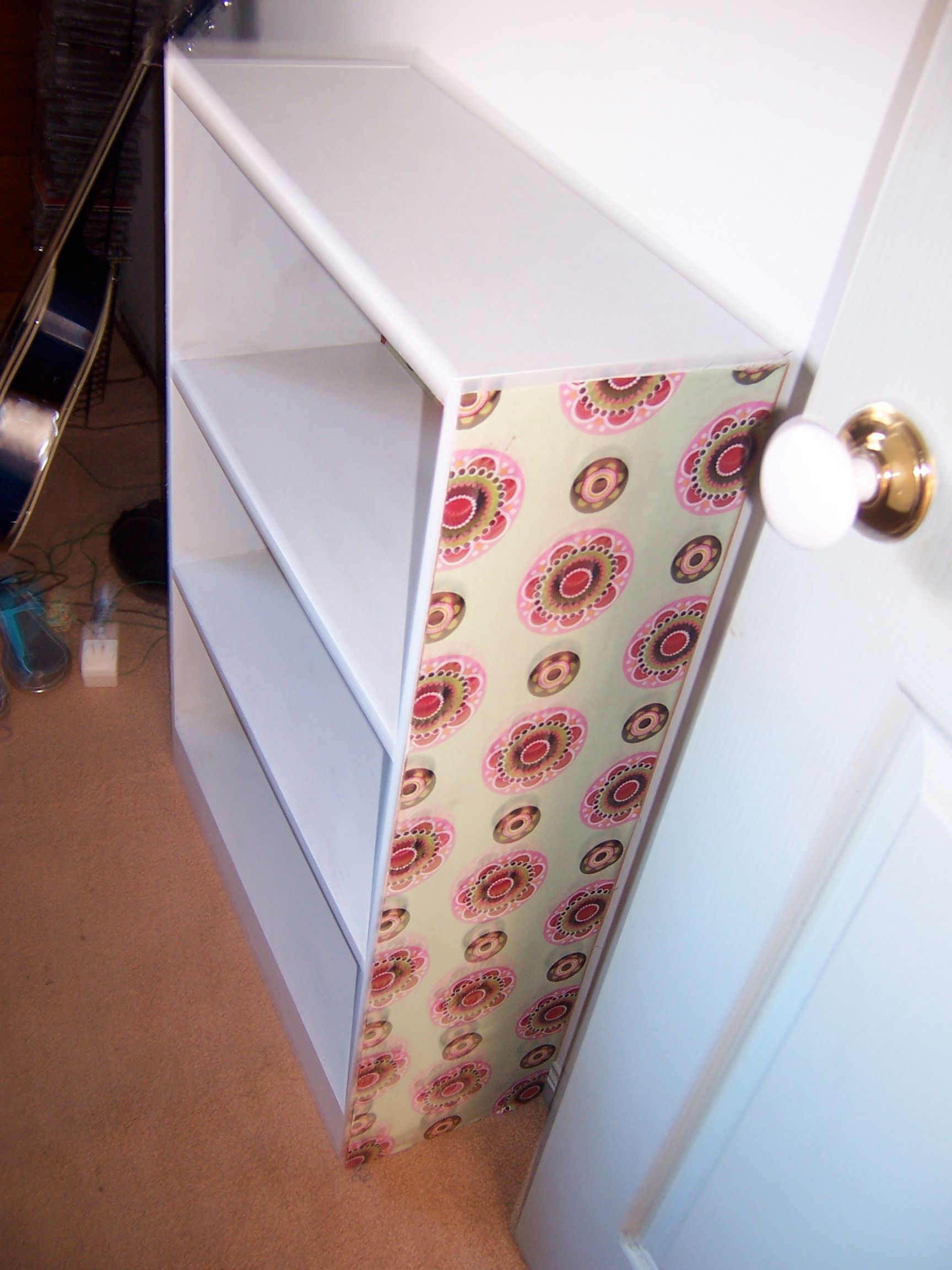 Decoupage a Bookshelf With Fabric 4 Steps Instructables
