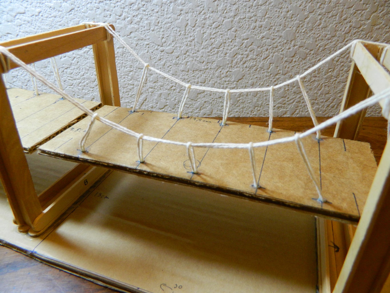 Simple Suspension Bridge Model 8 Steps Instructables