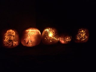 Harry Potter Vs Voldemort Pumpkin Carving 7 Steps With Pictures Instructables
