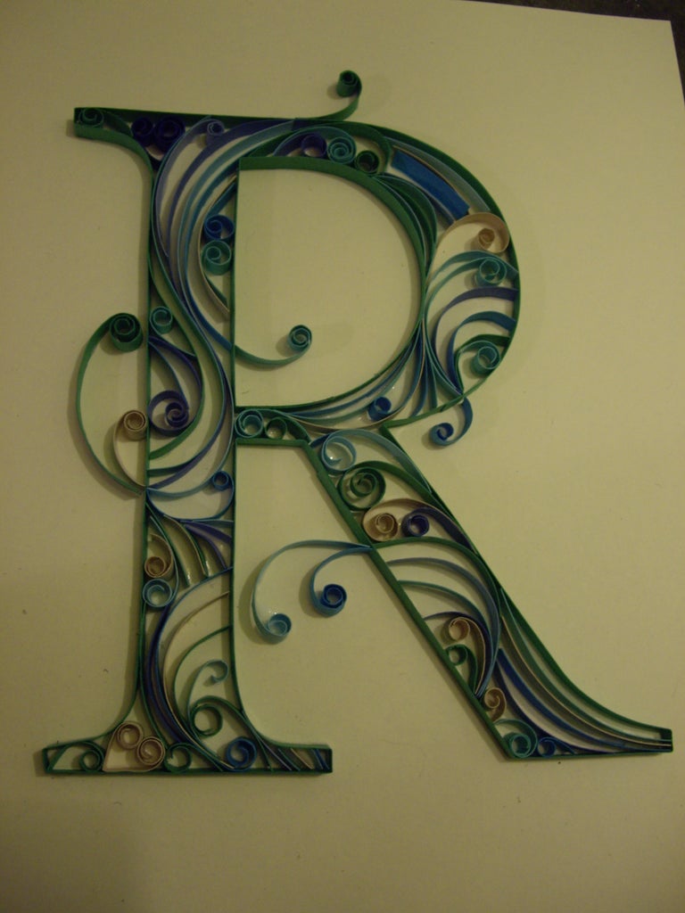 quilled monograms cheap easy no special equipment 6 steps with pictures instructables