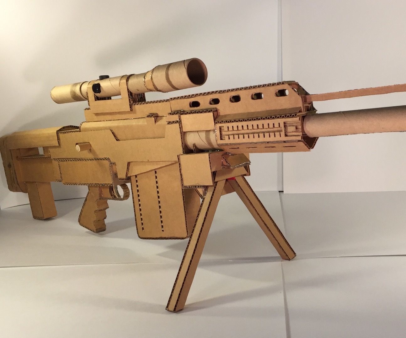 DIY guide for Fully-Functioning Cardboard AS-50 Sniper Rifle with step-by-step instructions