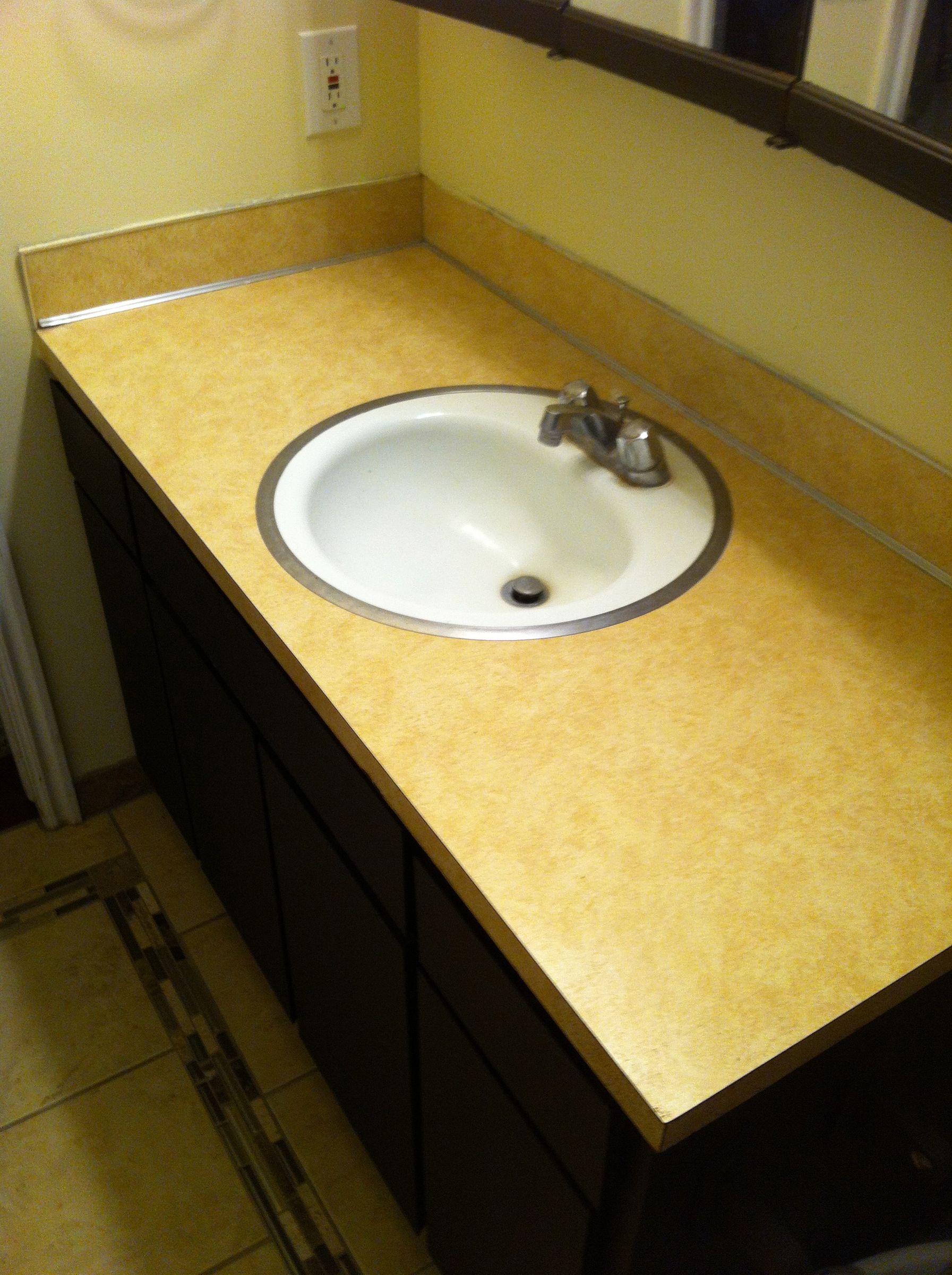 Hack An Inexpensive Granite Table Into A Bathroom Vanity 9 Steps Instructables