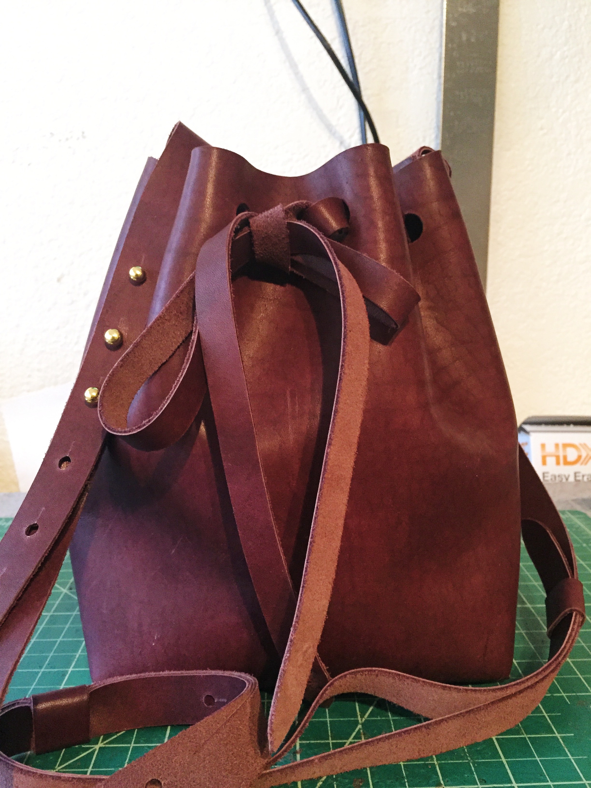 leather bucket bag pattern