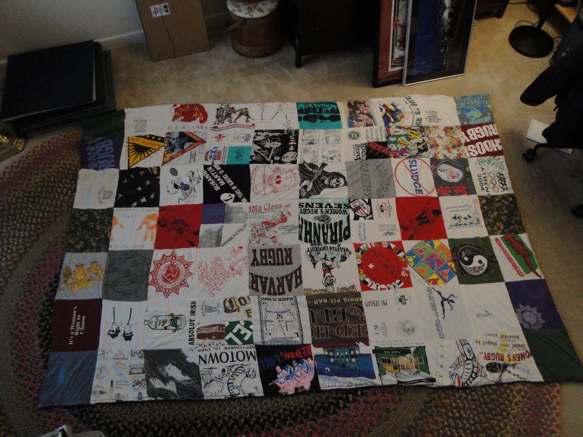 Make a Quilt From Your Old TShirts 4 Steps Instructables