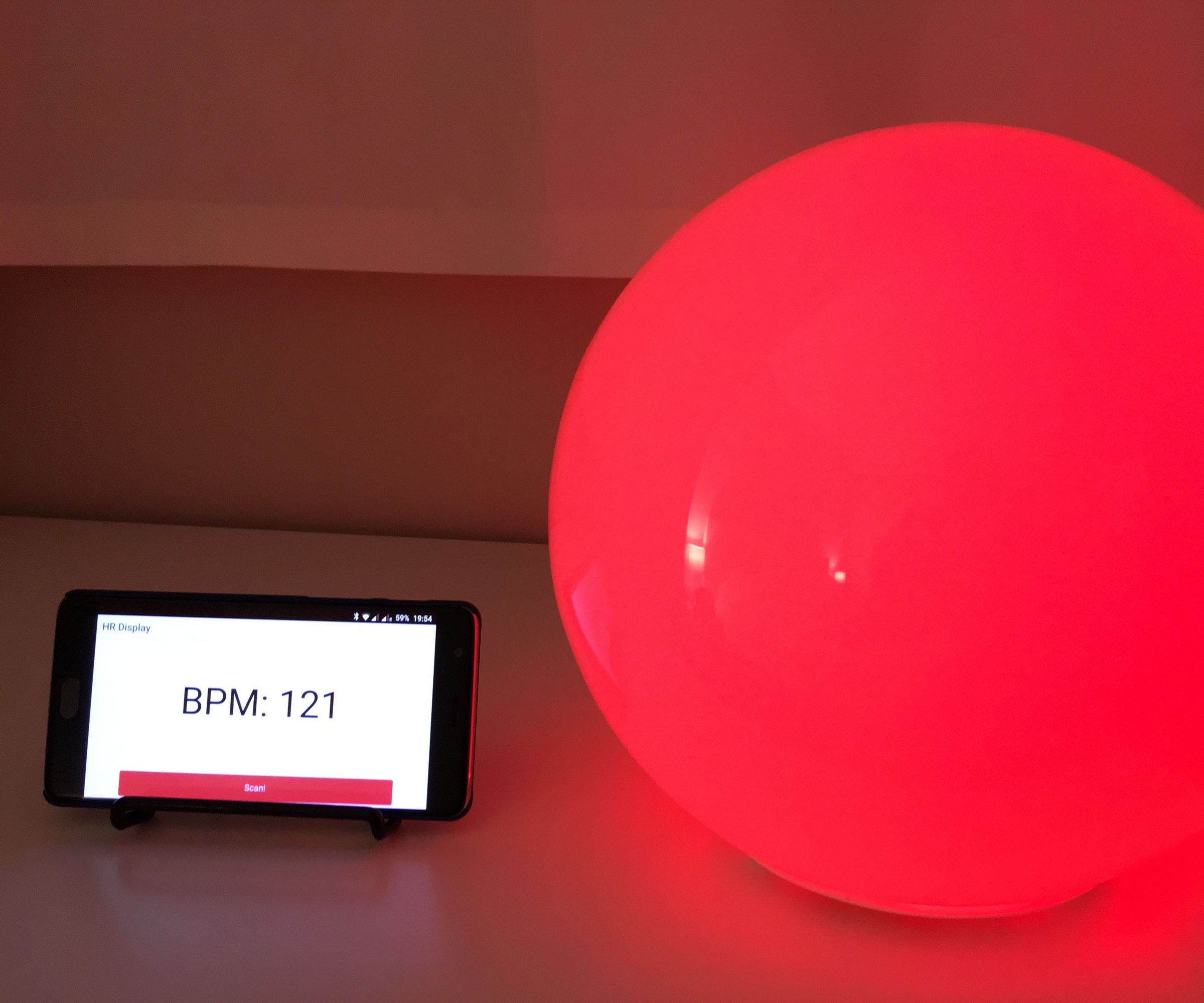 "heart of glass": arduino-based remote bluetooth heart rate (hr) display DIY Project DIY Project Image