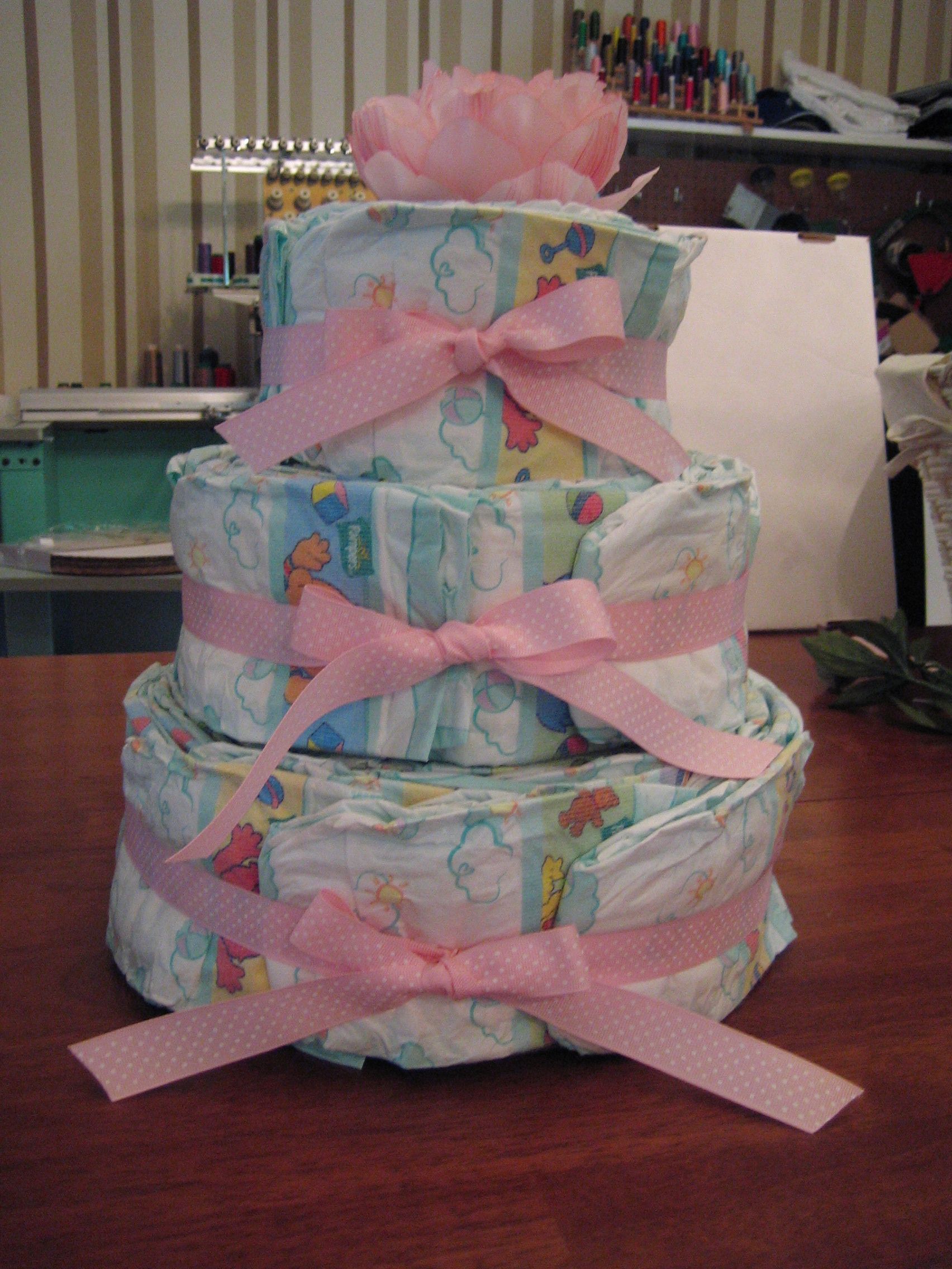 How to Make a Diaper Cake Without the Chocolate Filling 9 Steps