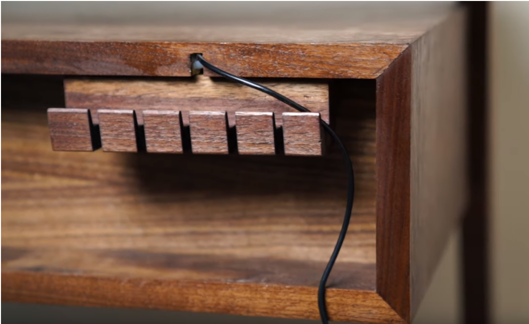 Modern Nightstand Bedside Table With Cable Management System Wireless Charging 15 Steps With Pictures Instructables