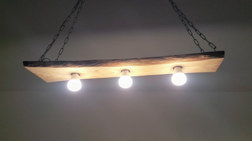 Natural Wood Light Fixture 4 Steps With Pictures Instructables Natural Wood Light Fixture 4 Steps, Wood Light Fixtures