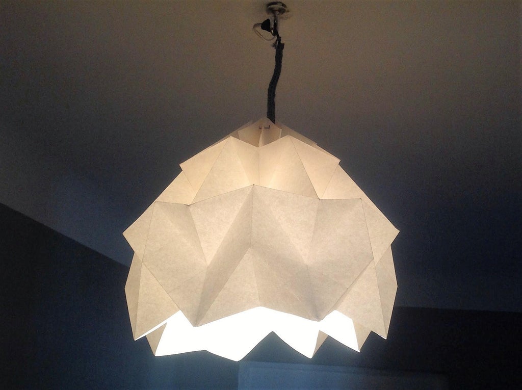 Origami Suspension Lamp 8 Steps With Pictures Instructables Origami Suspension Lamp 8 Steps With, Chestnut Paper Origami Lampshade Diagram