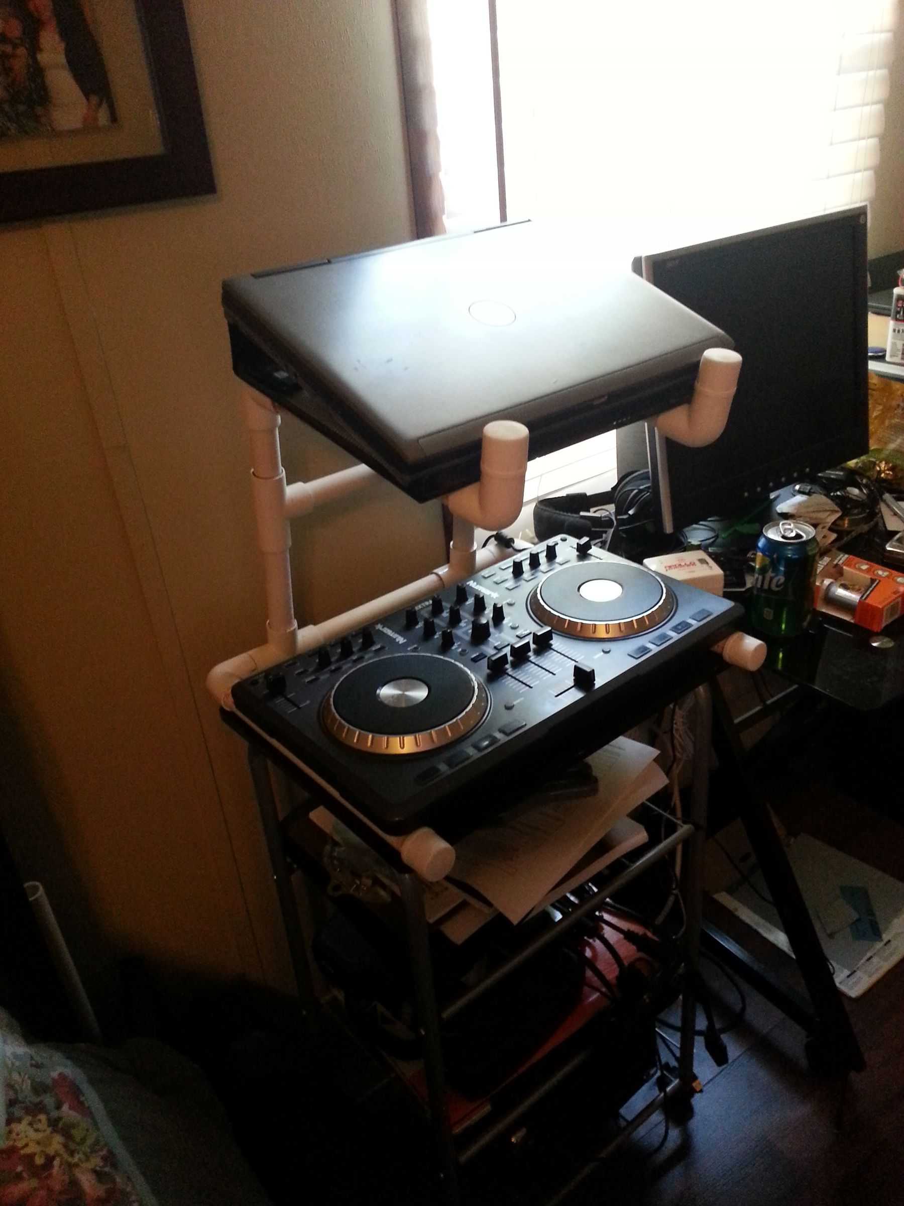 PVC DJ Laptop and Mixer Stand 8 Steps Instructables