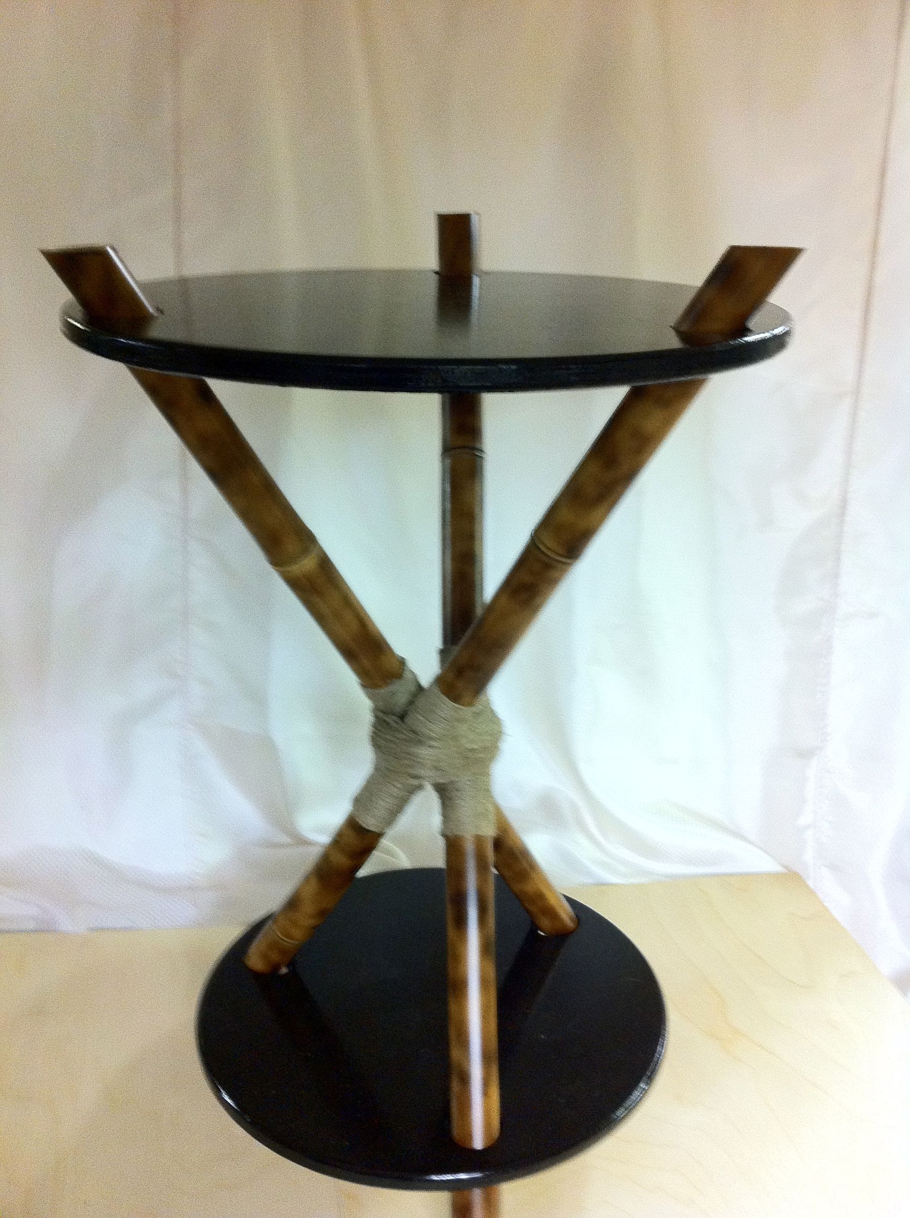 Make a 3legged Bamboo Accent Table 6 Steps (with Pictures