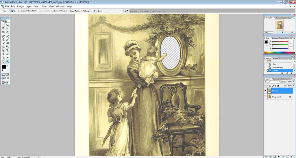 how to extract in photoshop cs2 11